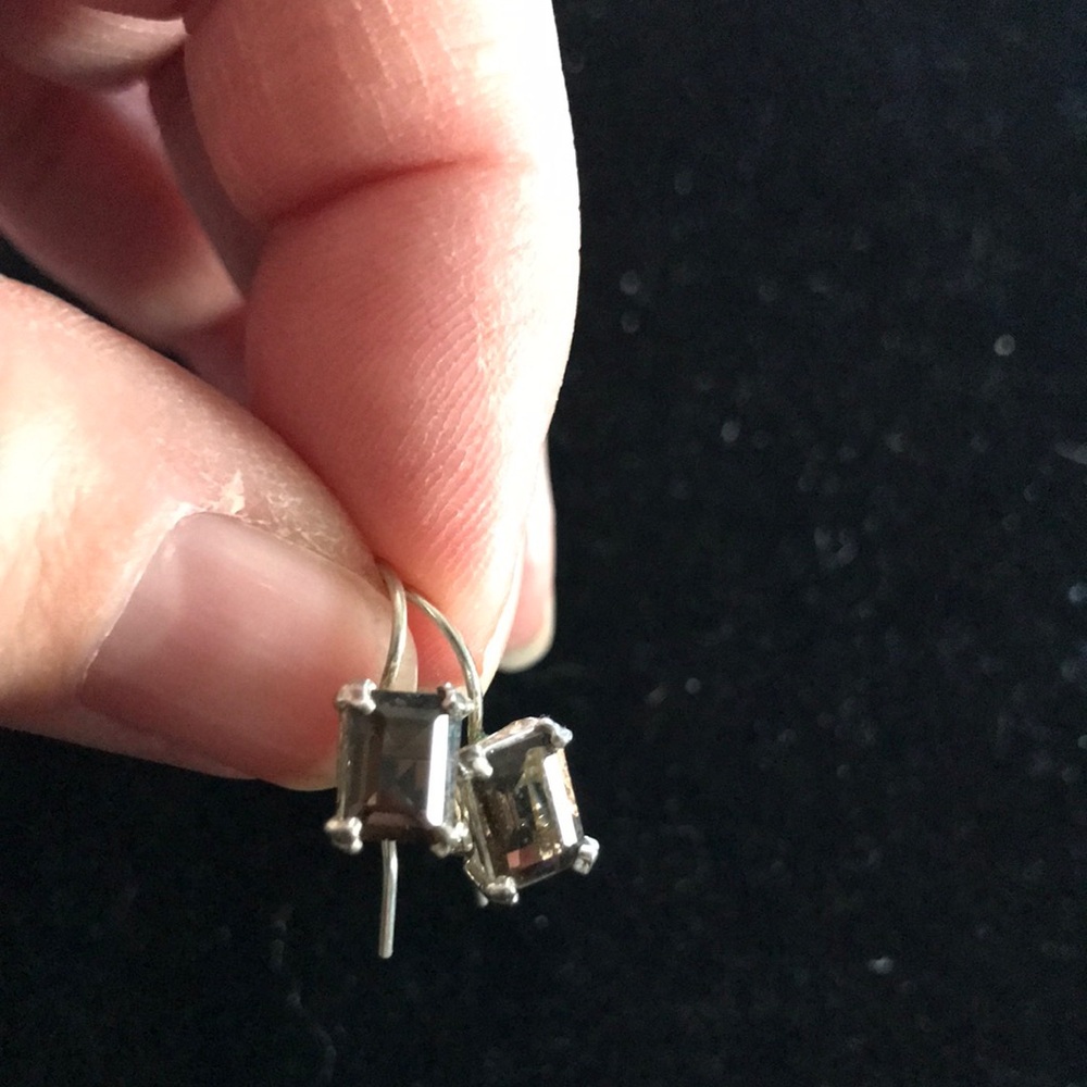 Smoky Quartz French Hook Earrings - Picture 2 of 6